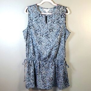 LC Lauren Conrad Blue Floral Mini Dress. XL